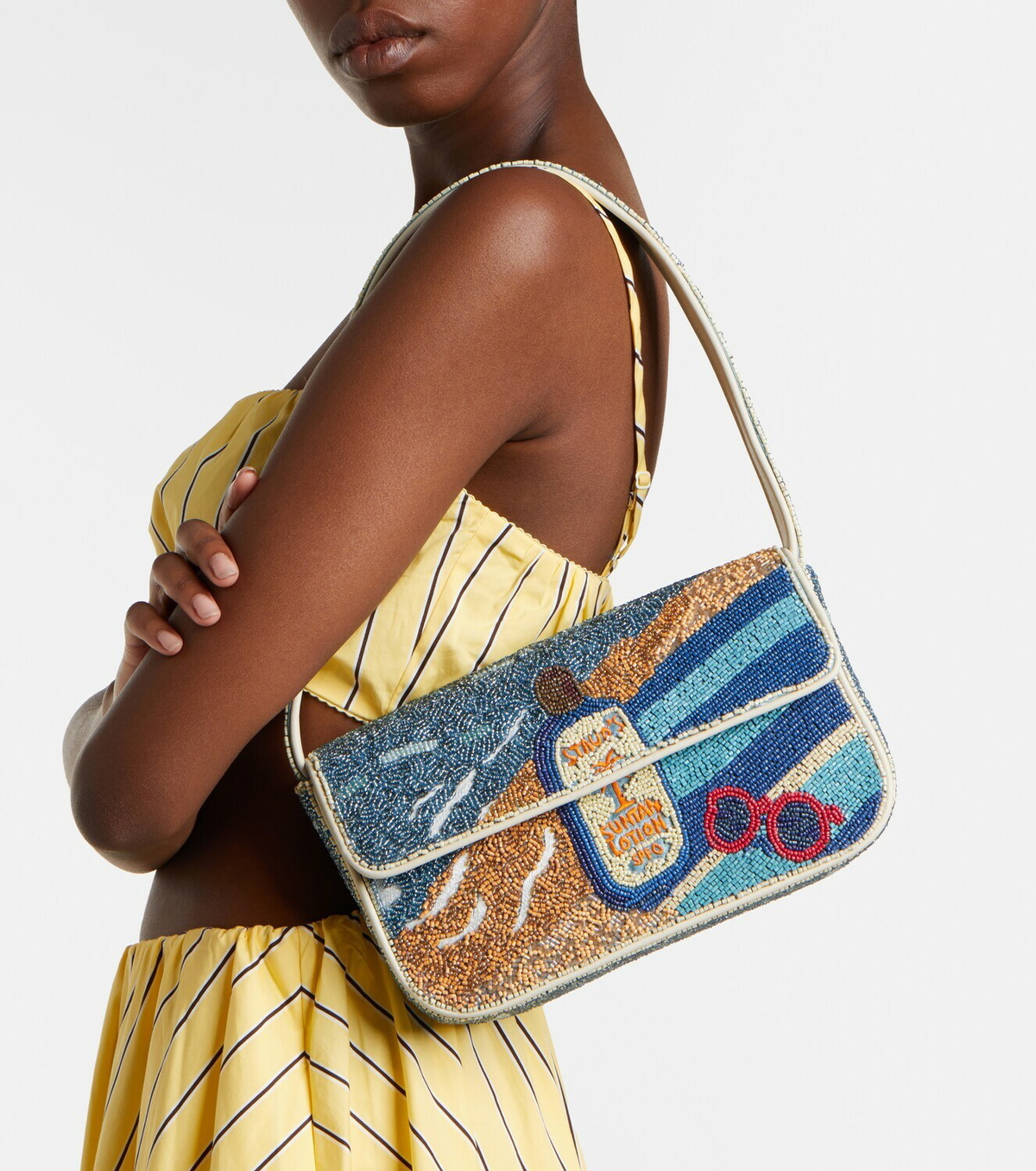 Staud Tommy beaded shoulder bag