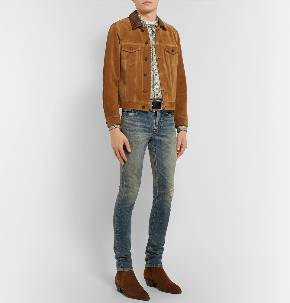 Saint Laurent - Paisley-Print Wool Shirt - Men - Gray Saint