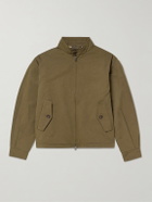 FrizmWORKS - Buddy Cropped Cotton-Blend Twill Harrington Jacket - Brown