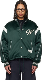 WOOYOUNGMI Green Logo Baseball Bomber Jacket