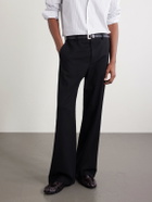 SAINT LAURENT - Le Loafer Logo-Embellished Eel Mules - Brown