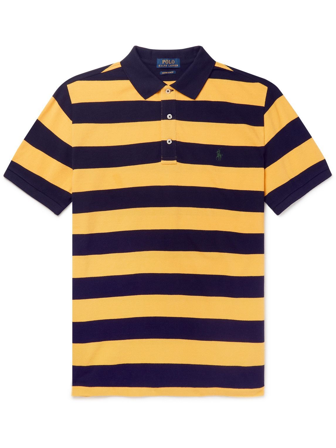 Polo Ralph Lauren Brasil Custom Fit Cotton Piqué Polo in Yellow