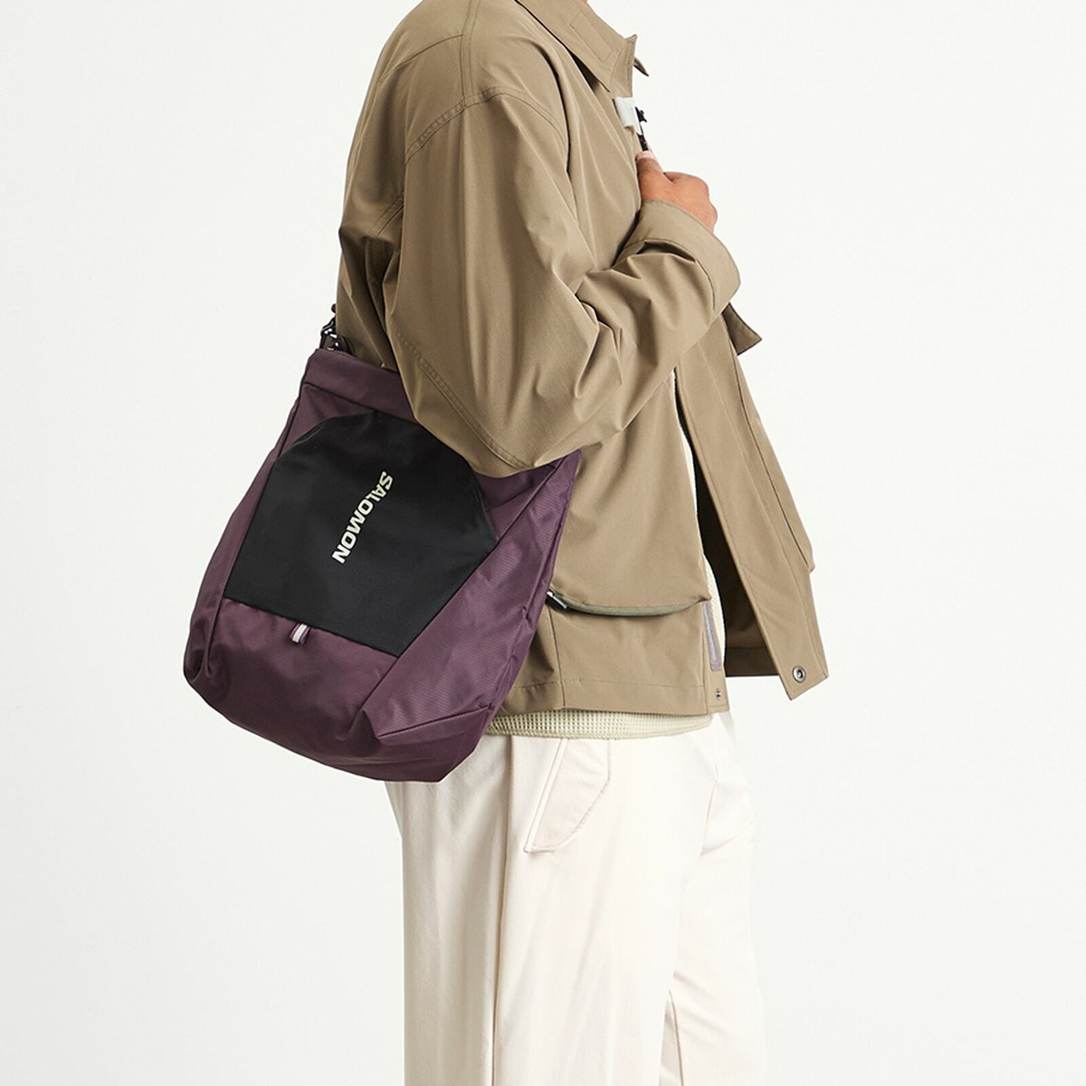 Salomon ACS Packable Tote Bag in Plum Perfect/Rattan 