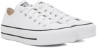 Converse White Chuck Taylor All Star Platform Leather Low Top Sneakers