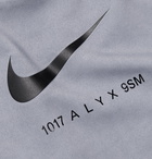 1017 ALYX 9SM - Nike Compression Printed Mesh-Panelled Stretch-Jersey T-Shirt - Gray