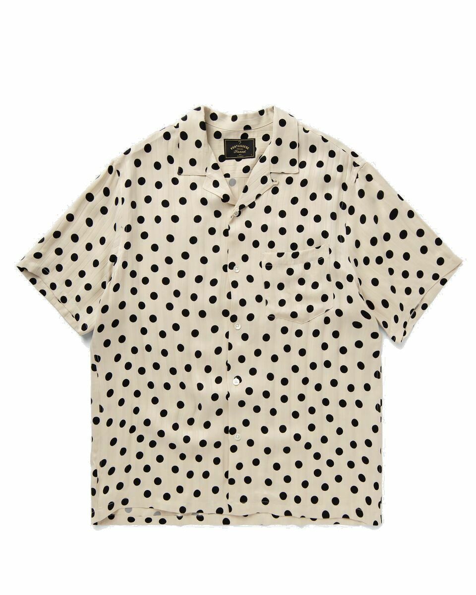 Photo: Portuguese Flannel Dots White - Mens - Shortsleeves