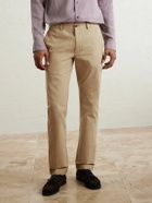 Sid Mashburn - Straight-Leg Garment-Dyed Cotton-Twill Trousers - Brown