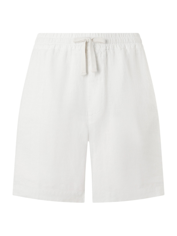 Photo: Altea - Samuel Straight-Leg Linen Drawstring Shorts - White