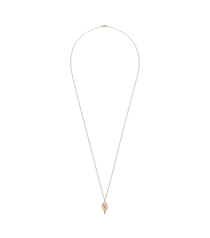 Photo: Persée 9kt gold locket necklace with diamonds