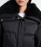 Yves Salomon Doudoune shearling-trimmed down jacket