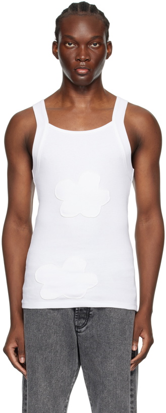 Photo: FORMA White Flower Patch Tank Top
