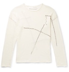 Isabel Benenato - Embroidered Linen Sweater - Men - White