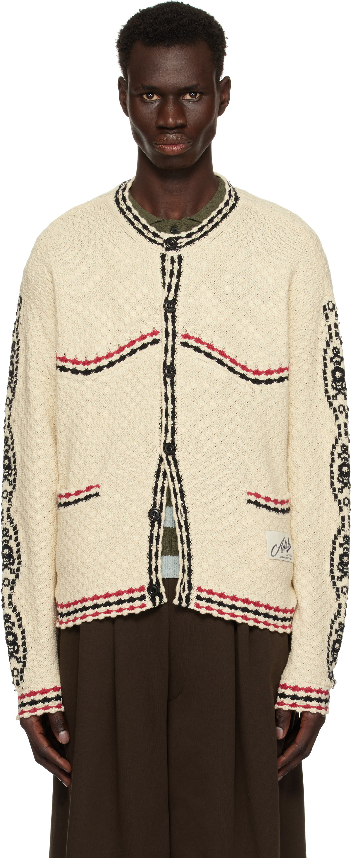 Andersson Bell Off-White Fantasia Round-Neck Cardigan Andersson Bell