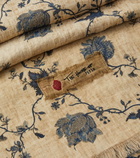 The House of Lyria Caledonia floral linen jacquard throw