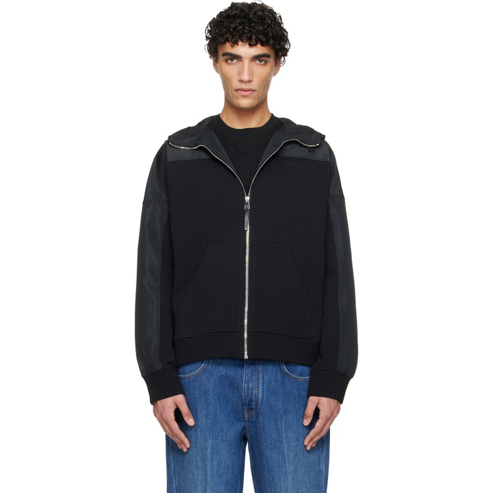 Photo: Givenchy Black Windbreaker Hoodie Jacket