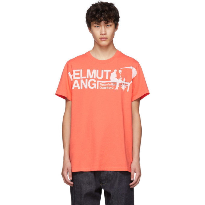 Photo: Helmut Lang Orange Logo Standard T-Shirt