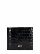 TOM FORD - Croc Embossed Glossy Leather Wallet