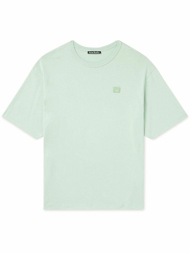 Photo: Acne Studios - Exford Logo-Appliquéd Cotton-Jersey T-Shirt - Green