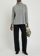 Eileen Fisher Ribbed Roll-neck Wool and Cashmere-blend Jumper Grey