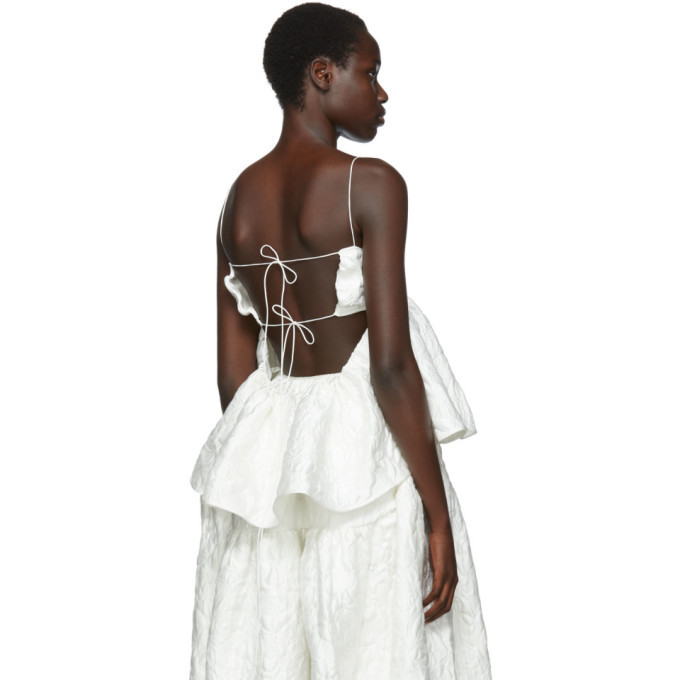 CECILIE BAHNSEN セシリーバンセン SELENA TOP ホワイト CECILIE BAHNSEN-SELENA TOP/WHITE - VISITFOR