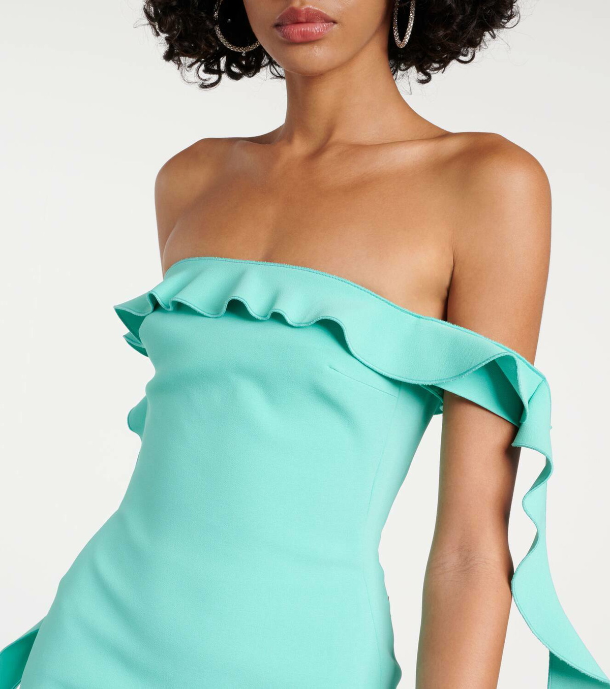 ワンピースその他 David Koma Aqua green wool mini dress David Koma Women's Aqua Wool Mini Dress | ShopSimon
