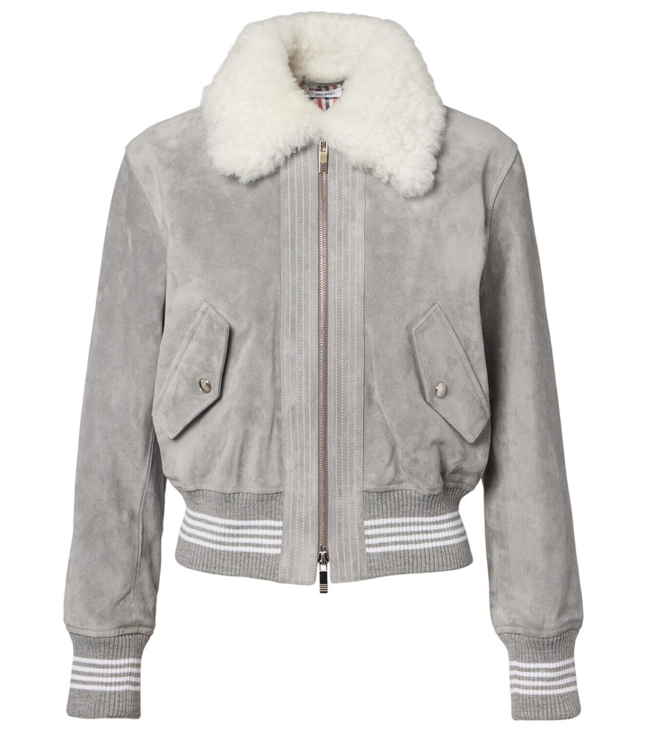 Photo: Thom Browne Shearling-trimmed suede jacket