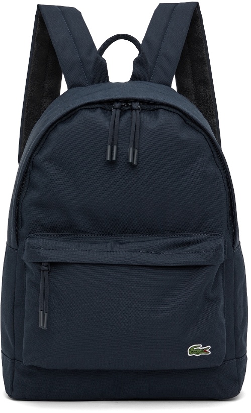 Photo: Lacoste Navy Canvas Neocroc Backpack