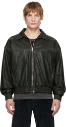 Enfants Riches Déprimés Green Painter's Wives Library Leather Jacket