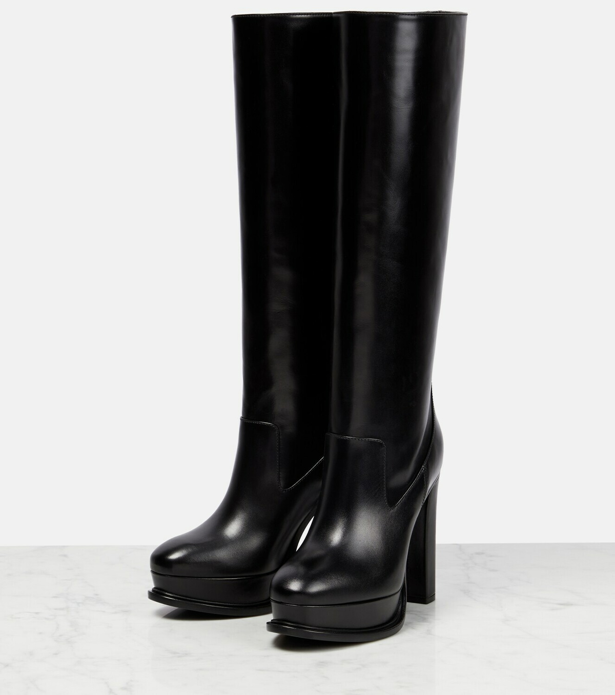 alexander mcqueen knee high boots