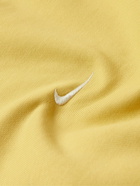 Nike - Logo-Embroidered Cotton-Blend Jersey Hoodie - Yellow