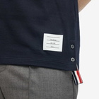 Thom Browne Men's Rib Cuff Trim T-Shirt in Navy