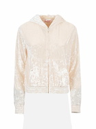 MC2 Saint Barth Woman Chenille Zipped Hoodie Jasmine