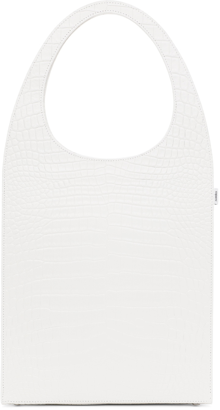 Coperni White Croc Swipe Tote Coperni