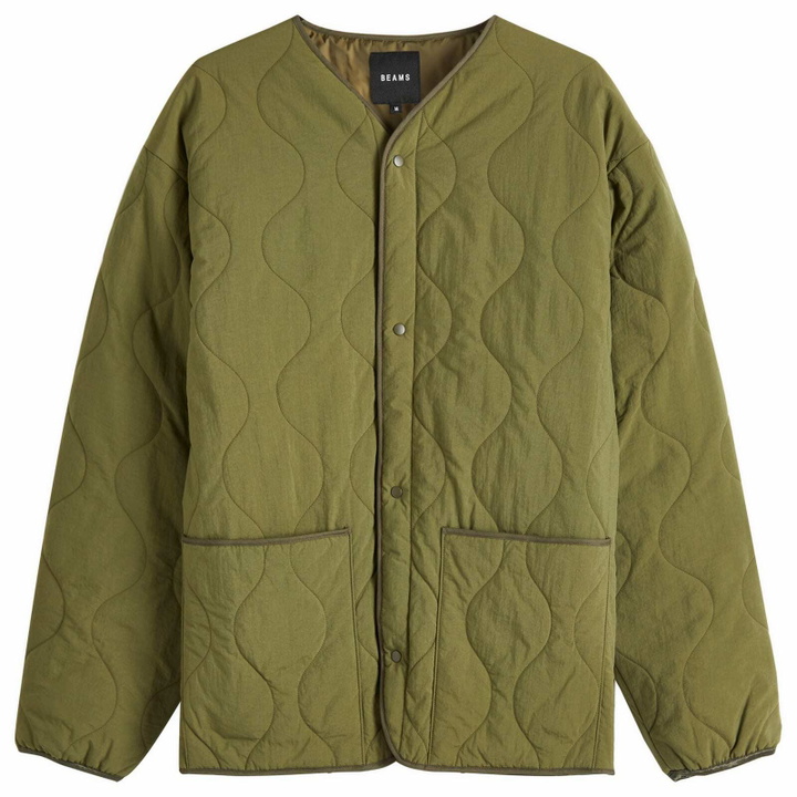 Photo: BEAMS Men's Mil Liner Down Jacket in Olive