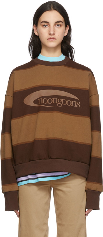 Photo: Noon Goons Brown Big Stripe Icon Sweatshirt