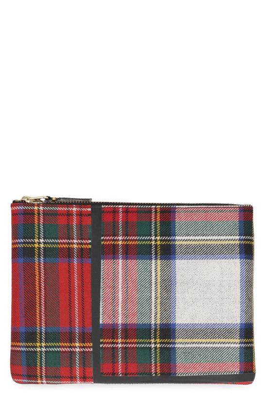 Photo: Comme des Garçons Wallet Tartan Motif Flat Pouch