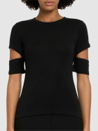 HELMUT LANG Slash Cut Out Long Sleeve Top