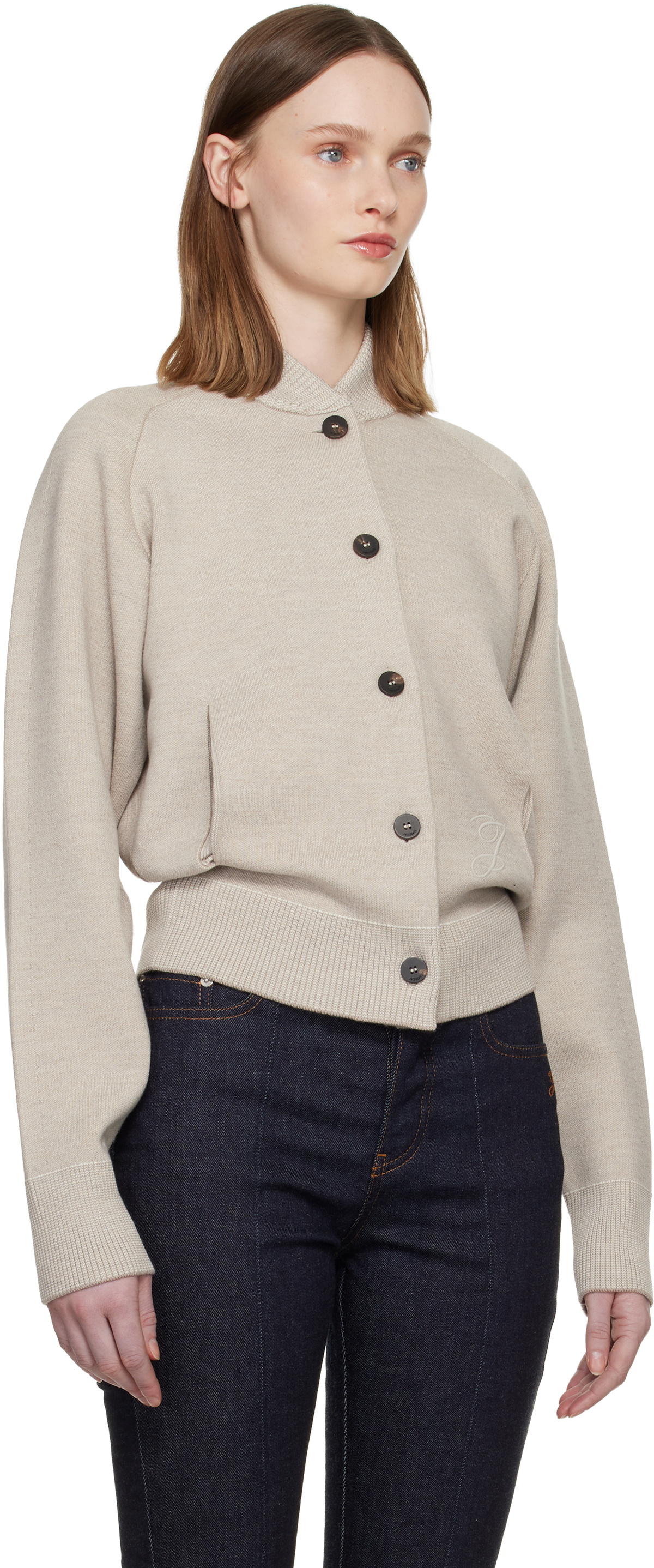 JACQUEMUS Beige 'The Lavande' Cardigan