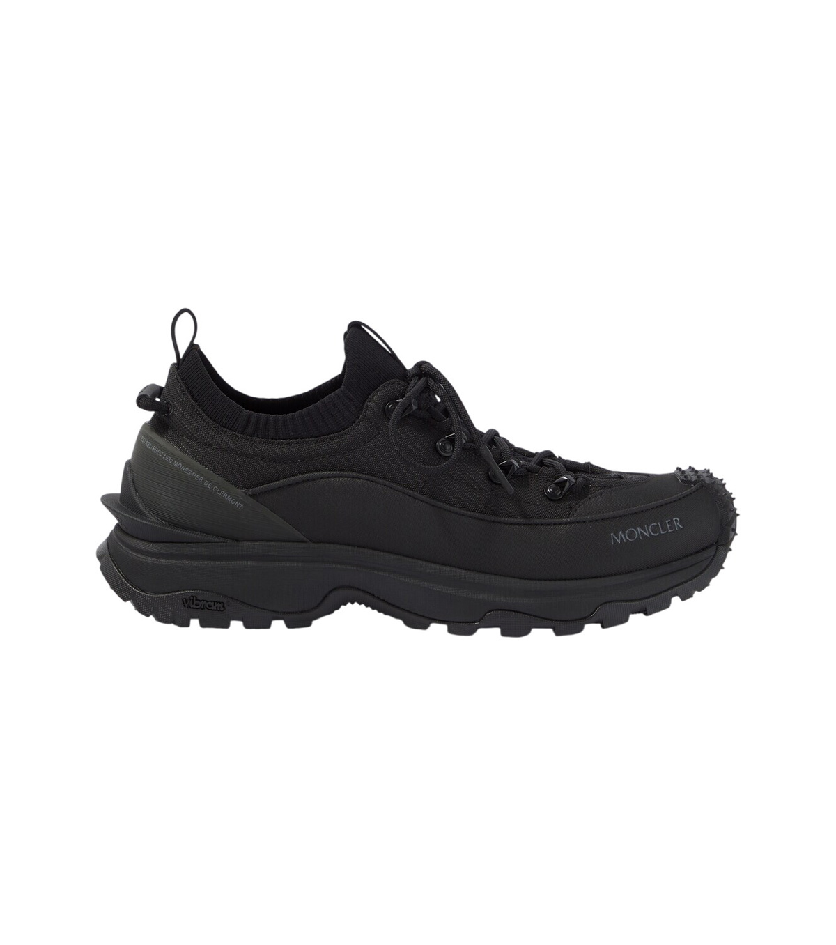 Moncler Men's Compassor Zip Sock Runner Sneakers in Black Moncler