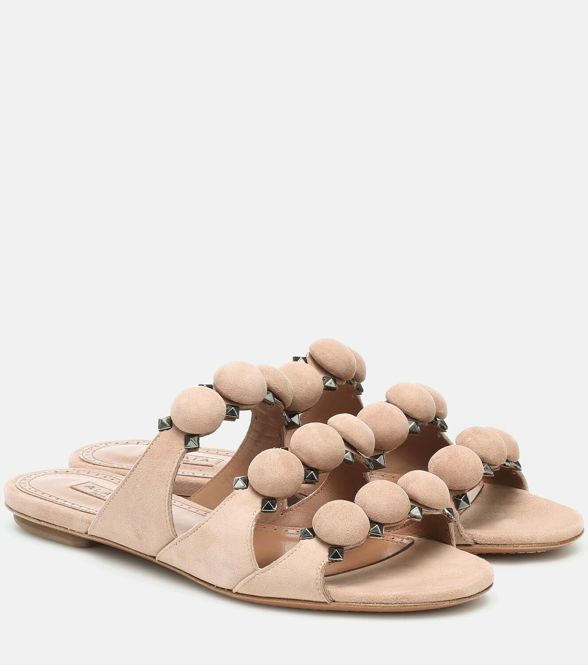 Alaïa Bombe suede slides