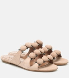 Alaïa Bombe suede slides