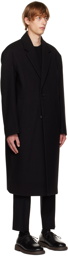 Solid Homme Black Minimal Coat