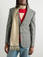 Valentino Garavani - Tasselled Printed Silk-Twill Scarf