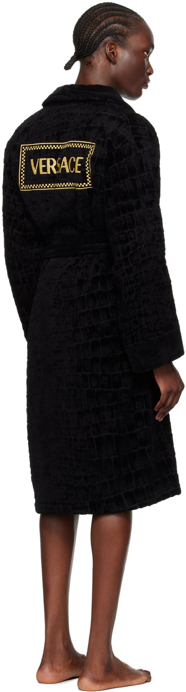 Versace Underwear Black Icon Robe