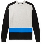 Aloye - Colour-Block Cotton Sweater - Gray