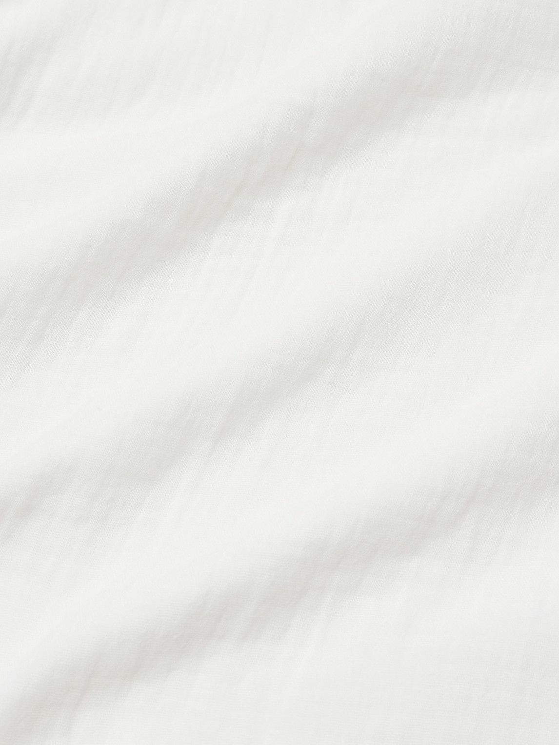 Richard James - Grandad-Collar Cotton-Gauze Half-Placket Shirt - White
