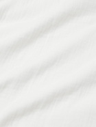 Richard James - Grandad-Collar Cotton-Gauze Half-Placket Shirt - White