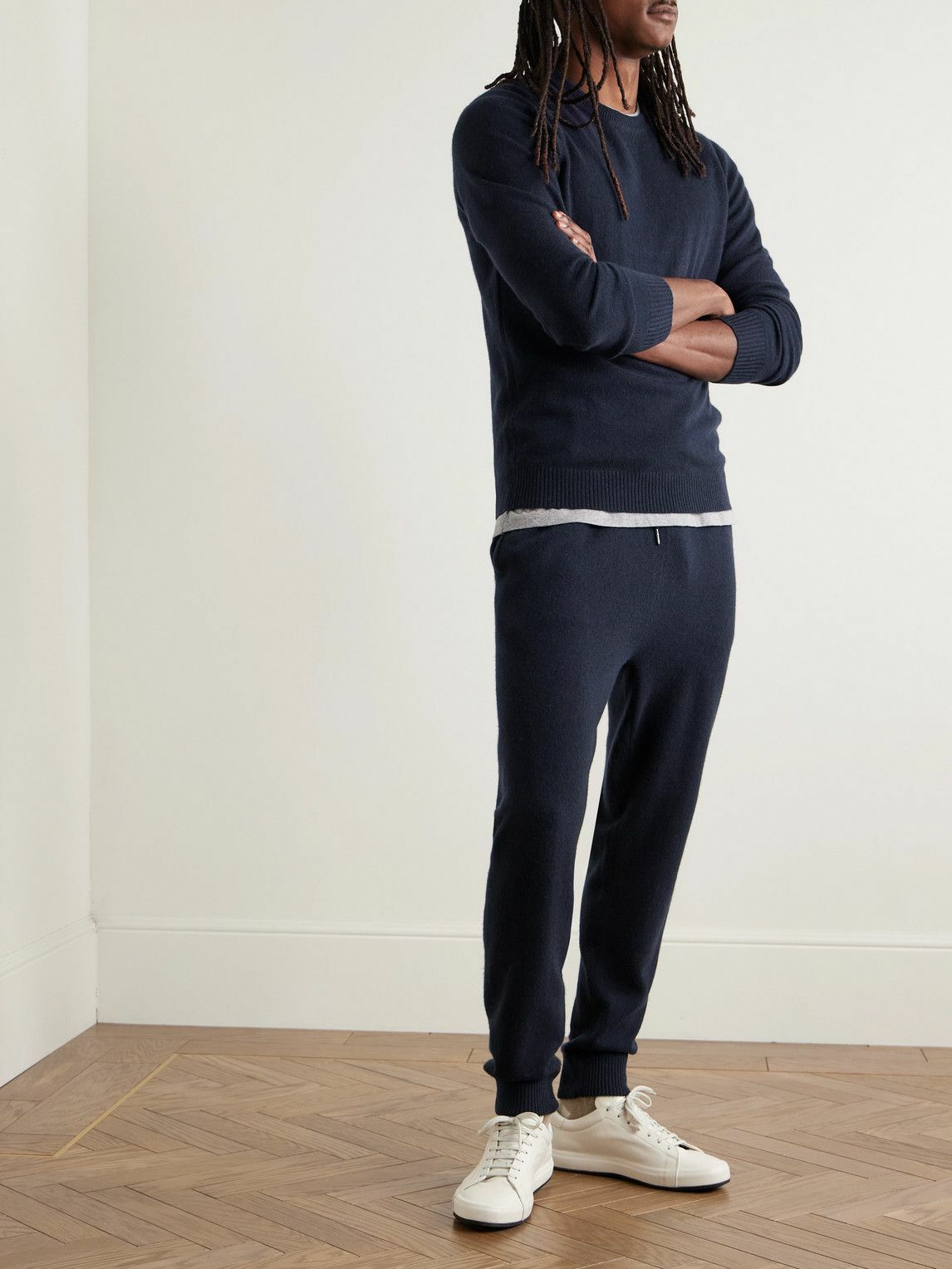 Derek Rose - Finley Cashmere Sweater - Blue
