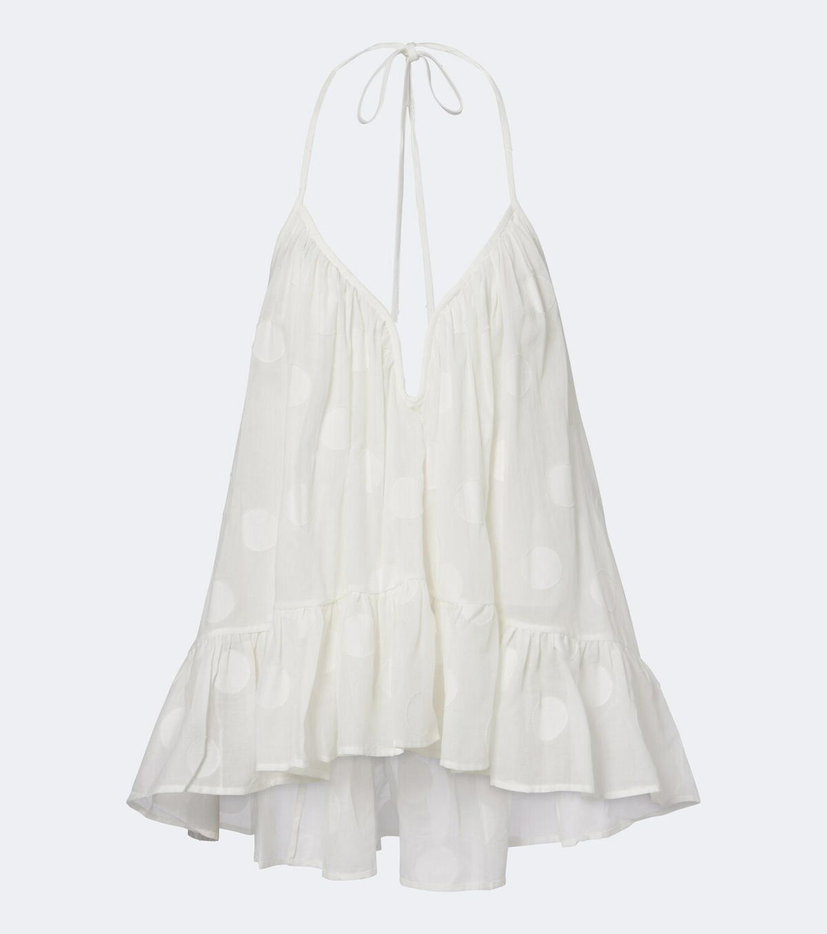 Zimmermann Solstice polka-dot cotton top