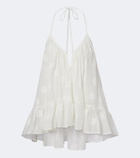 Zimmermann Solstice polka-dot cotton top
